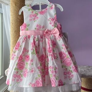Little Me Pink Floral 2pc Special Occasion Dress